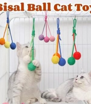 Hanging Sisal Scratching Ball Interactive Cat Toy